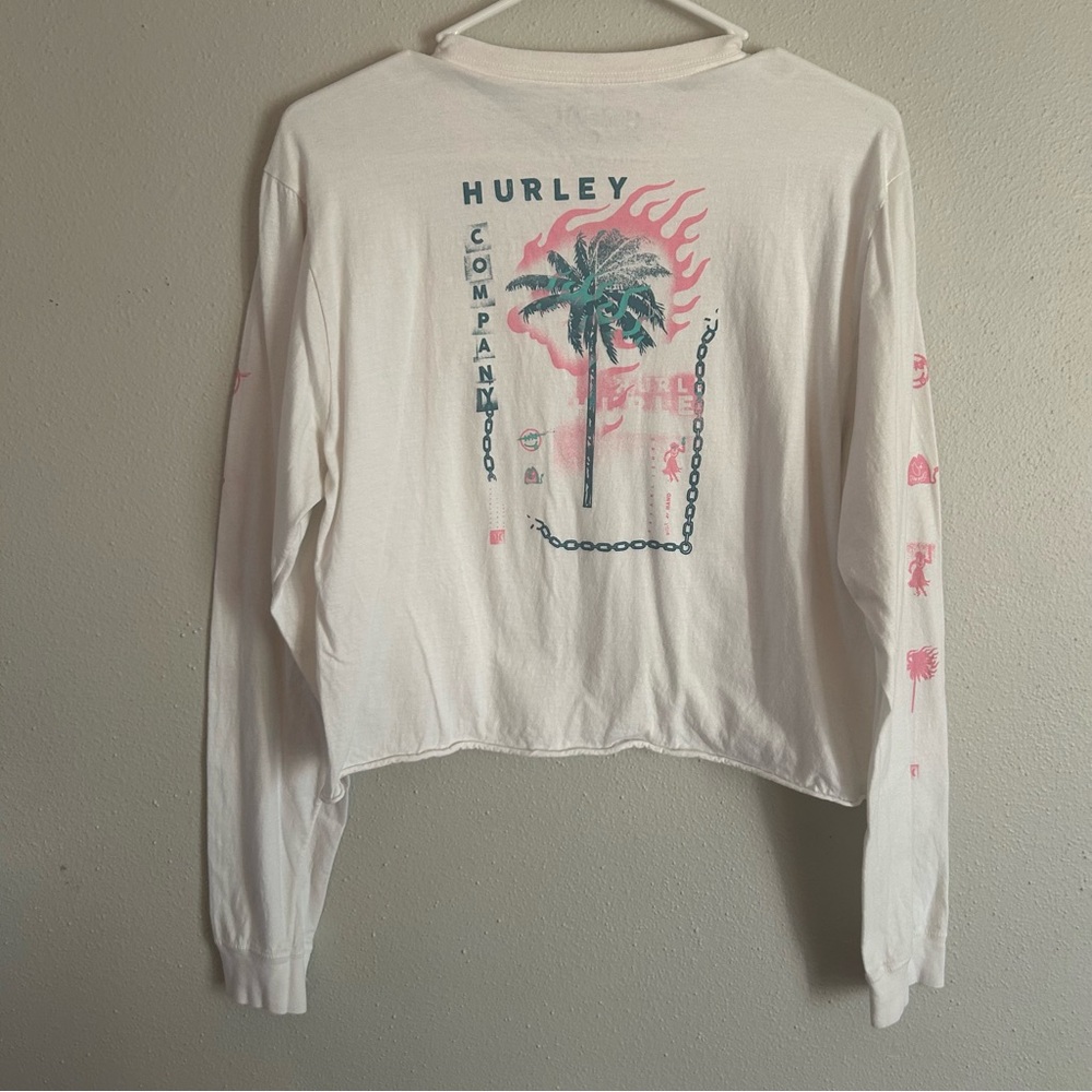 Hurley Cropped Long Sleeve T Shirt